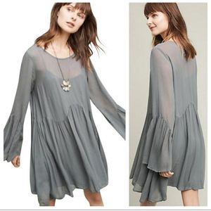 Lacausa, Sunday sheer seashell, bell sleeve dress. Size L